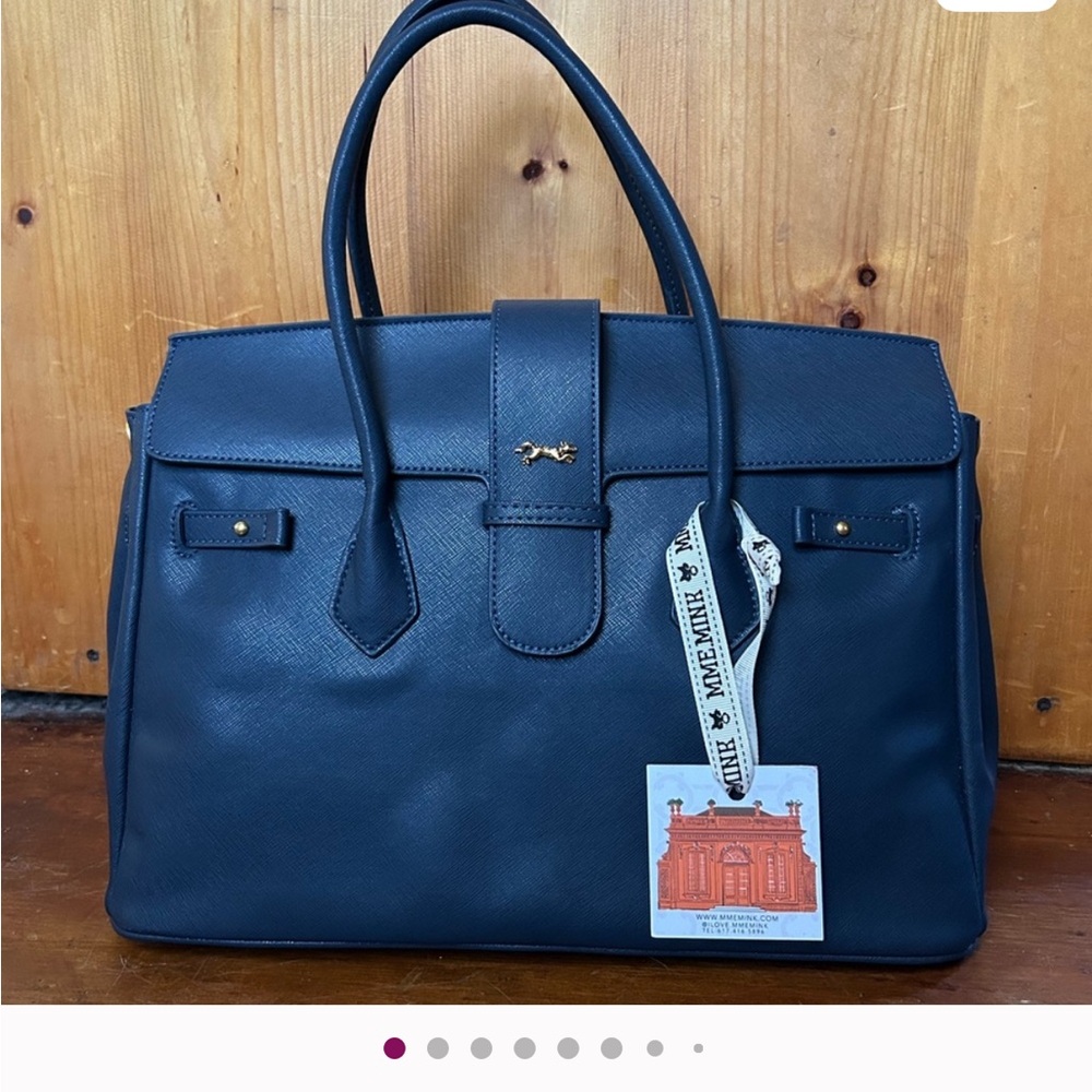 MME.MINK THE ONASSIS 35 TOTE - TOGO NAVY